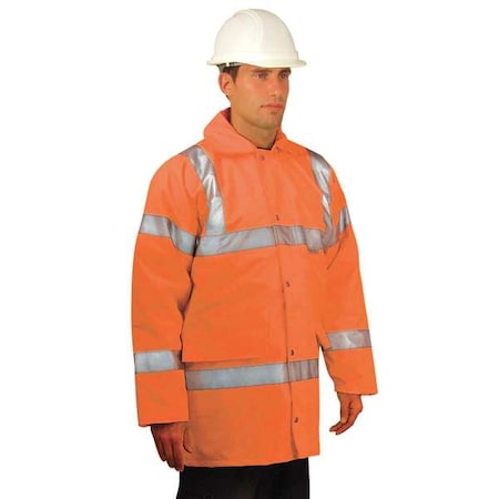 Coat, Polyester, Class 3 R, Orange, 3XL