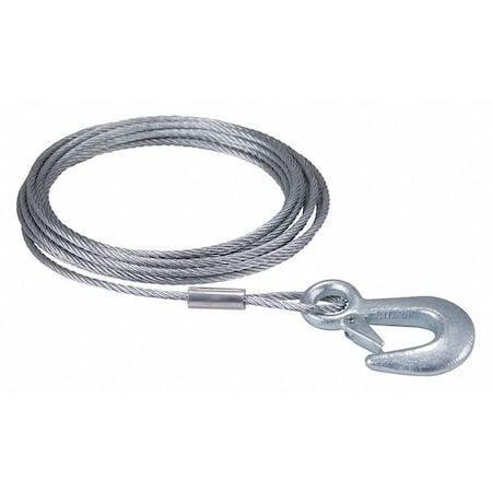 Winch Cable w/Hook 20 Ft. x 3/16 In