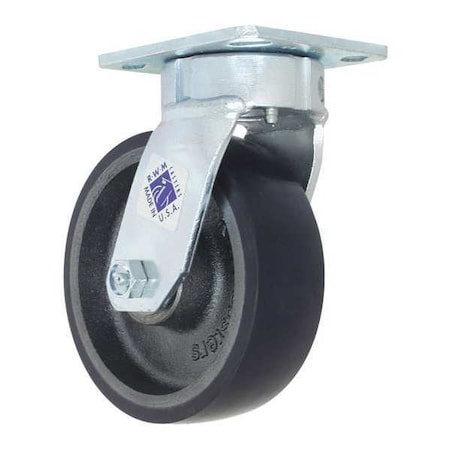 Kingpinlss Plt Cstr,Swl,Poly,5",1050 lb