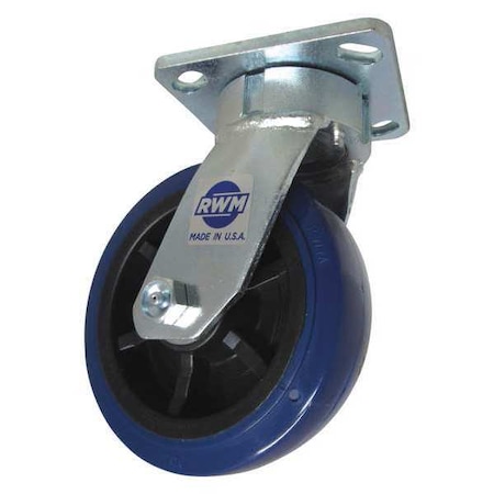 Kngpnls Plate Cstr,Swvl,Poly,6",900 lb
