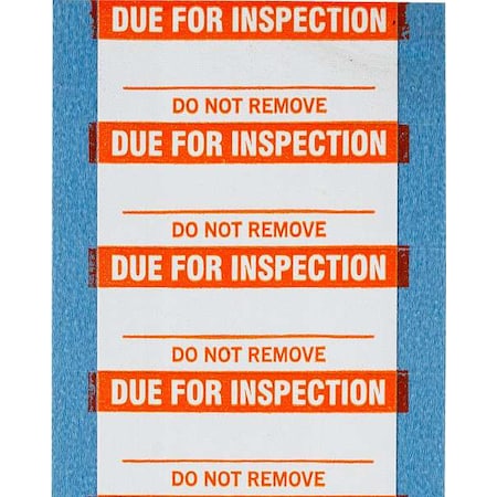 InspectionLabel,White/Orange,PK25