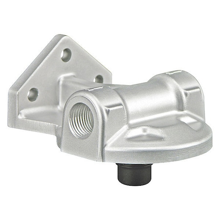Fuel Filter Base,3-1/4" L,Gray,Aluminum