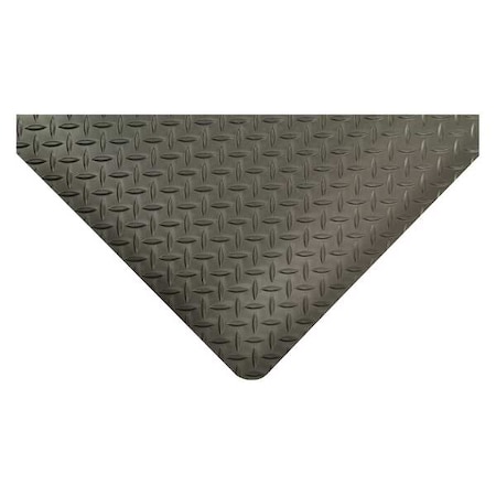 Antifatigue Mat, 8 ft. L x 4 ft. W, 9/16" Thickness, Vinyl, Diamond Plate, Black
