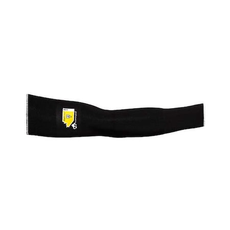 Cut-Resistant Sleeve, Cut Level A4, 18 in Length, Seamless Knit, Black, L,PR