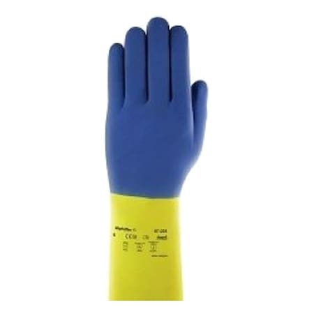 Chemical Resistant Gloves, Natural Rubber Latex/Neoprene, 13 in L, 8, 1 PR