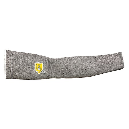 Cut-Resistant Sleeve, Cooling, ANSI/ISEA Cut Level A2, Seamless Knit, 18 in Length, Gray, XS,PR