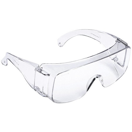 Tour-Guard, Safety Glasses, Uncoated, Gray Lens, Clear Frame, Frameless
