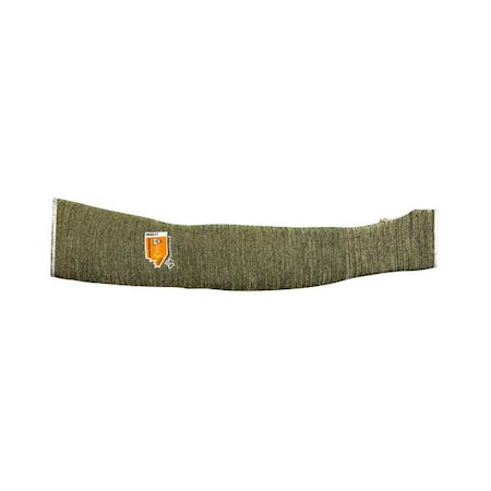 Knit Sleeves, 18 in Length, Green, Shirred Slip-On Cuff