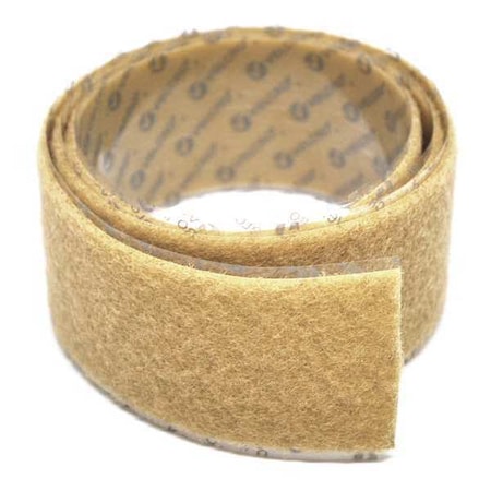 Hook and Loop Roll, Acrylic Adhesive, 75 ft., 1.00" W, Beige