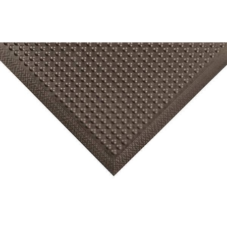 Antifatigue Mat, 3 ft. L x 2 ft. W, 3/8" Thickness, Rubber, Bubble, Black