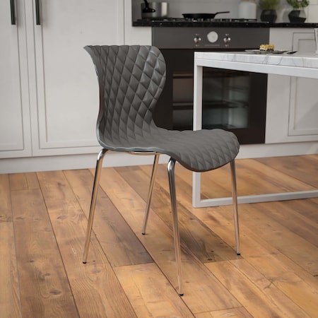 Contemporary Chair, 18", Gray