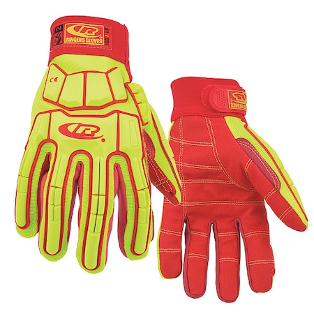 Cut Resistant Glove,Yellow/Red,2XL,PR
