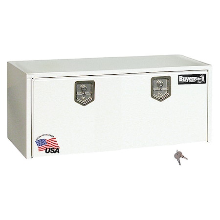 18x18x48 Inch White Steel Underbody Truck Box