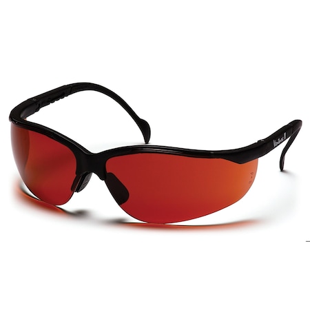Venture II(R), Safety Glasses, Anti-Scratch, Bronze Lens, Black Frame