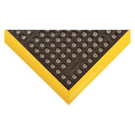 Antifatigue Mat, 52 in L x 40 in W, 3/4 in Thickness, Rubber, Mini-Diamond Studded Top, Black