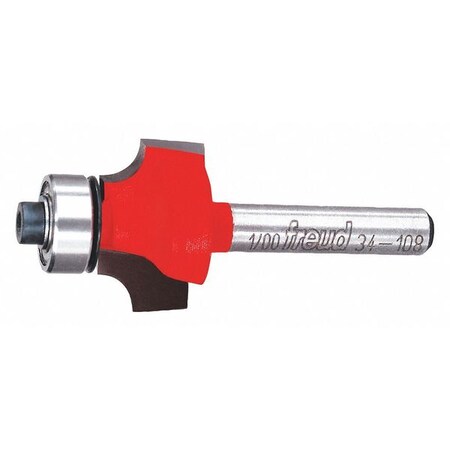 Roundover Router Bit,7/8" Cutting Dia.