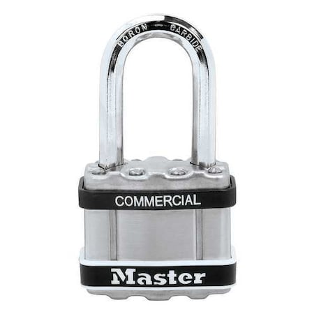 Padlock, Keyed Alike, Long Shackle, Square Stainless Steel Body, Boron Shackle, 15/16 in W