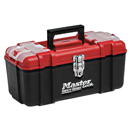 Lockout Tool Box, Polypropylene, 17 in Width, 9 in Height