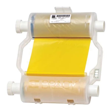 Label Printer Ribbon, B30 Series, Yellow, 4.33 in W x 200 ft L