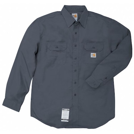 Men's Flame-Resistant Collared Shirt, 8.6 cal/sq cm, 2XLT, 12% Nylon, 88% Cotton