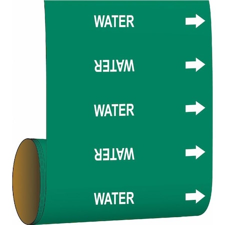 Pipe Marker,Water,Green, 41482