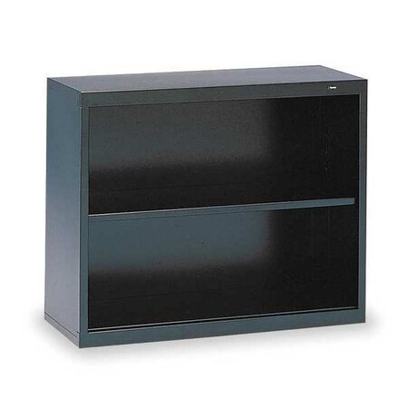 2-Shelf Stationary Bookcase, 28"x34-1/2" Black