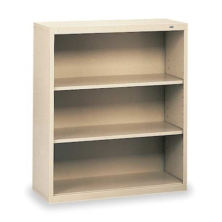 3-Shelf Stationary Bookcase, 40"x34-1/2" Champ/Putty