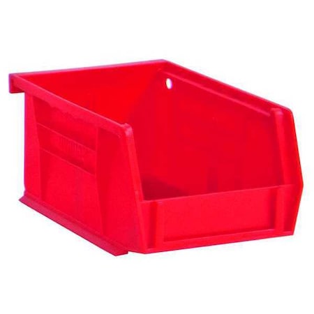 Hang & Stack Storage Bin, Copolymer Polypropylene, Red, 3 in H, 4-3/16 in W, 5-7/16 in L