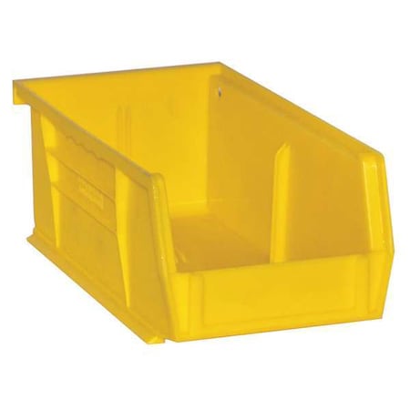 Hang & Stack Storage Bin, Copolymer Polypropylene, Yellow, 3 in H, 4-3/16 in W, 7-7/16 in L