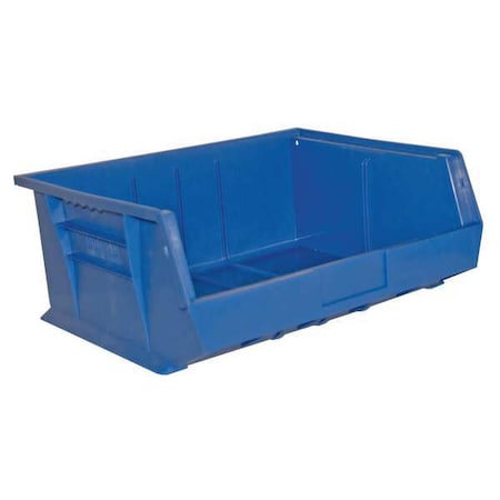 Hang & Stack Storage Bin, Copolymer Polypropylene, Blue, 7 in H, 16-3/4 in W, 14-5/8 in L