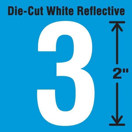 NumberLabel,Vinyl,2inH,1-1/4inW,PK5