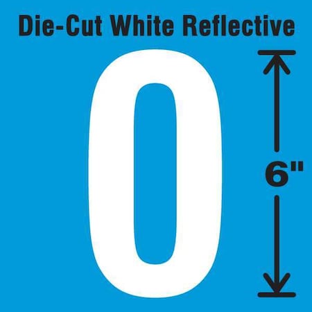 Number Label, Vinyl, 6 in H, 2-3/4 in W