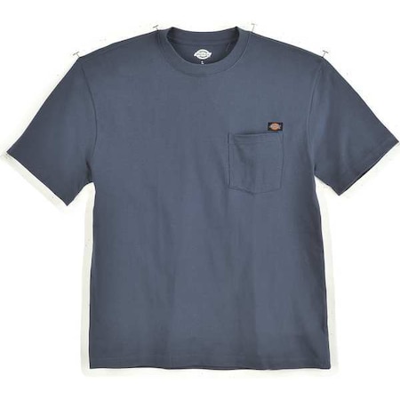 Men's Short Sleeve T-Shirt, Cotton, Pullover, Navy, XL