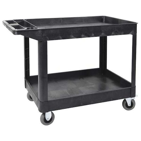 Utility Cart,(2) Shelf,Heavy Duty,SP5, High Density Polyethylene, 500 lb. Load Capacity, 2 Shelves