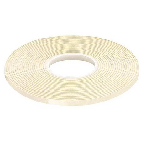 Double-Sided Foam Tape, 1/2 in W, 5 yd L, 1/32 in, Vinyl Foam, Double-Sided