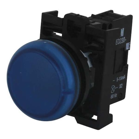 Raised Indicator Light,Blue,120VAC