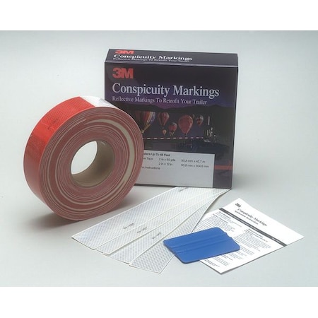 Conspicuity Tape Kit,Red/White,150Ft