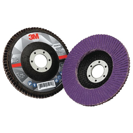 Flap Disc, 4 1/2 in Dia, 7/8 in Arbor