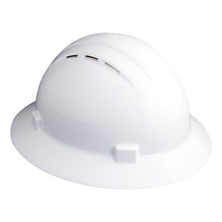 Hard Hat, Americana, Polyethylene, 4 Point Ratchet, Type 1, Class C, White