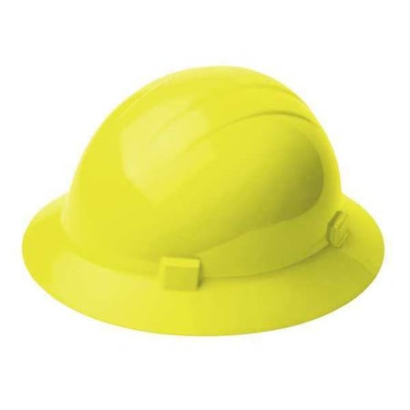 Hard Hat, Americana, Polyethylene, 4 Point Ratchet, Type 1, Class E, Hi-Vis Yellow