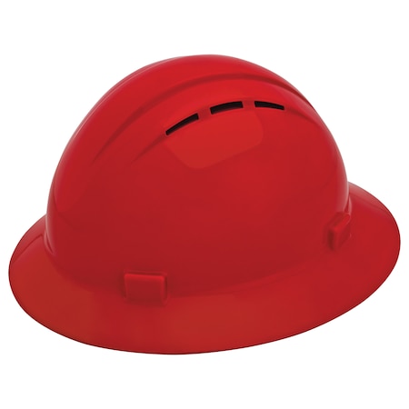 Hard Hat, Americana, Polyethylene, 4 Point Pinlock, Type 1, Class C, Red