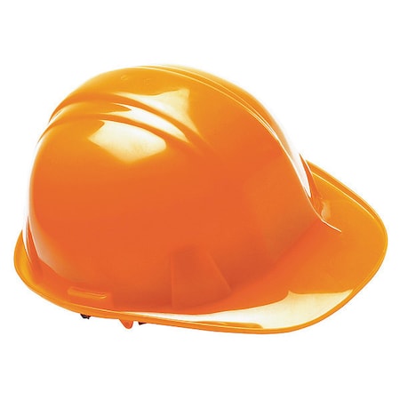 Front Brim Hard Hat, SL Series, Polyethylene, Type 1, Class E, Ratchet, Side Slots, Hi-Vis Orange