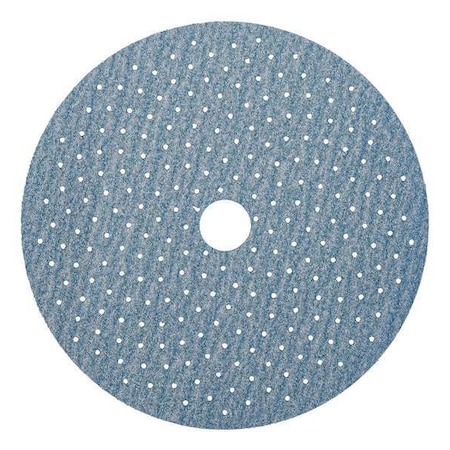 Hook-and-Loop Sanding Disc, 5" Dia, Multi-Hole, Ceramic Alumina, P180 Grit, Coated Type