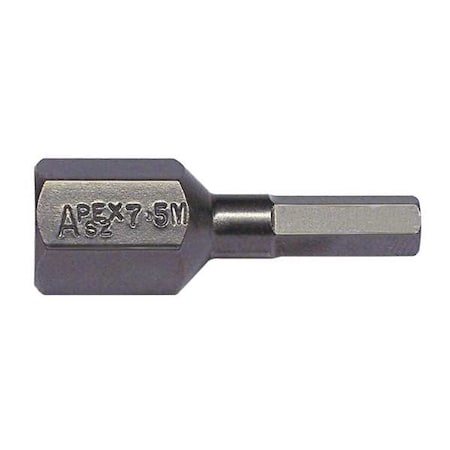 Torsion Bit, Metric, 7/16", Hex, 5mm, 7/8"