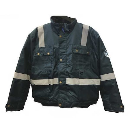 Men's Coat, Nylon and Waterproof, Zipper and Snap, Navy, 2XL