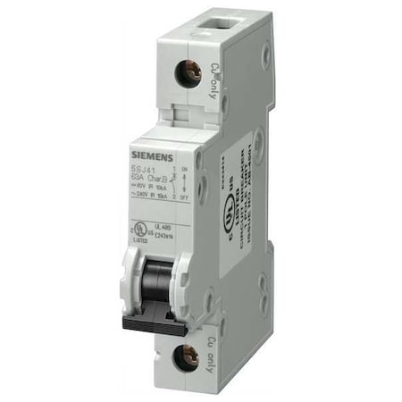 IEC Miniature Circuit Breaker, 5SJ4 Series, 13A, 1 Pole, 240V AC, 14kA at 240V AC, C Curve