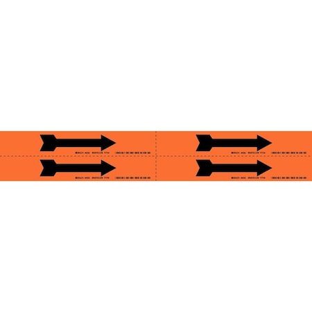 Pipe Marker,Direction Arrow,Orange, 93262