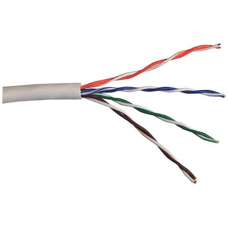 Cable,Cat 5e,24 AWG,1000 ft,White
