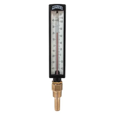 Thermometer, Analog, -30-300 deg, 1/2in NPT