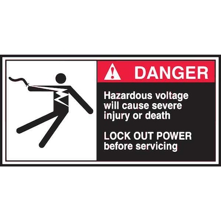 Label, CEMA, 2-1/2x5, Danger Hazardous, PK5